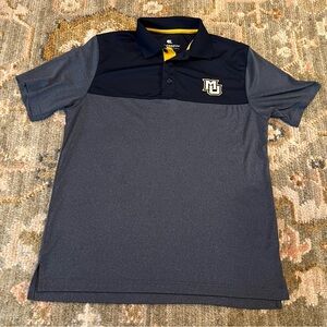 Marquette Golden Eagles Colosseum Polo Shirt Size Small Color Navy/Grey
